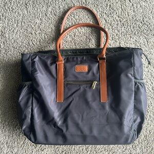 Black with brown accent TeacherTote